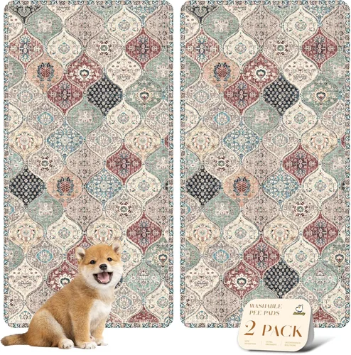 Vista 42 de nunubaby Almohadillas reutilizables para orina de perros, para jaulas y pisos, Almohadillas lavables para orina de perros, elegantes, Beige