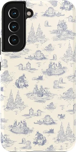 Vista 281 de Casely Funda para Galaxy S9 Postura de cadáver Yoga de esqueleto Diseño protector delgado esencial de doble capa