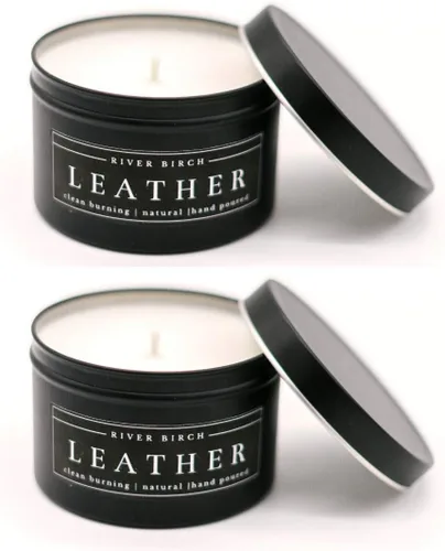 Vista 22 de River Birch Candles - Vela perfumada de almendra + miel, velas de soja de alta calidad, totalmente naturales, no tóxicas, vela de viaje de lata