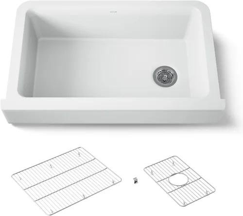 Vista 58 de KOHLER K-28001-CM5 Cairn Fregadero, 24 pulgadas, beige mate