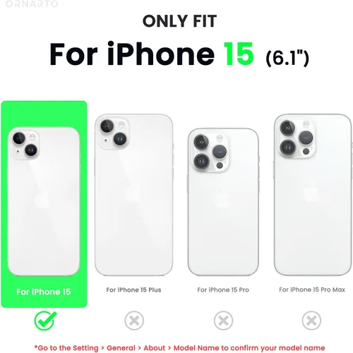 Vista 2 de ORNARTO Funda compatible con iPhone 15 6.1, silicona líquida delgada de 3 capas cubierta completa de goma de gel suave, funda protectora Amatista