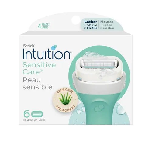 Vista 12 de Maquinillas de afeitar Schick Intuition Sleek para mujeres con piel sensible 1 maquinilla de afeitar y 3 recambios de hoja de afeitar Schick