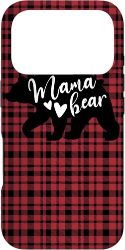 Vista 30 de Mama Bear Buffalo Black and Red Plaid Family Women Mom Gifts Case for iPhone 17