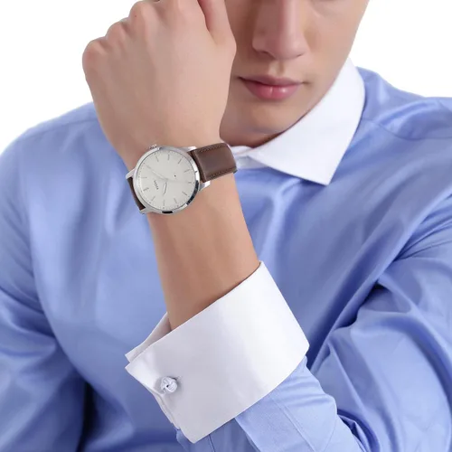 Vista 7 de Fossil - Reloj casual de cuarzo minimalista de acero inoxidable y delgado para hombre