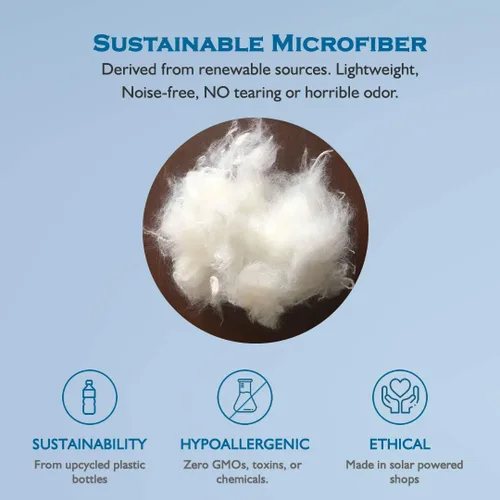 Vista 4 de Dafinner Edredón con funda de algodón 100% tamaño individual, relleno alternativo al plumón ultrasuave con mezcla de lyocell y Climaloft™, edredón