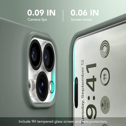 Vista 60 de GONEZ Funda magnética para iPhone 14, compatible con Magsafe, con protector de pantalla + protector de cámara, forro de microfibra antiarañazos