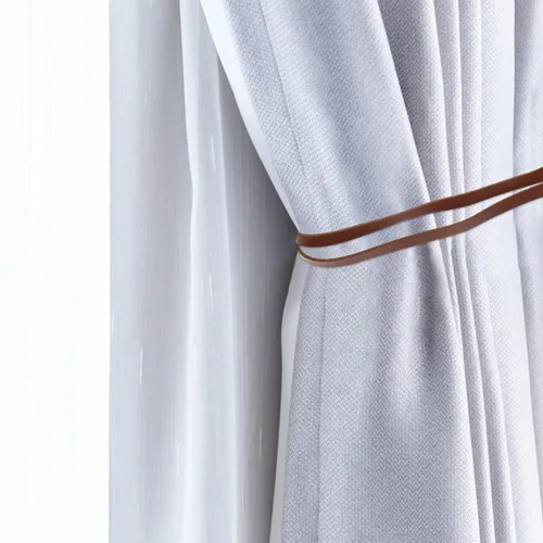 Vista 6 de Alzapaños de cortina de piel sintética hechos a mano para tejer a mano, cortinas de ventana, decoración del hogar