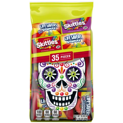 Vista 11 de Skittles, Starburst Fun Size Chewy Candy Surtido Variedad, envueltos individualmente, 32.28 onzas, bolsa a granel