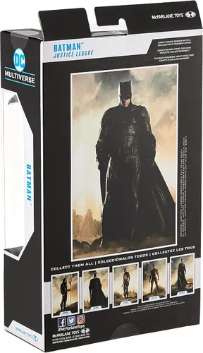 Vista 4 de McFarlane Toys DC - Figura de acción de Batman de la película La Liga de la Justicia, 7 pulgadas