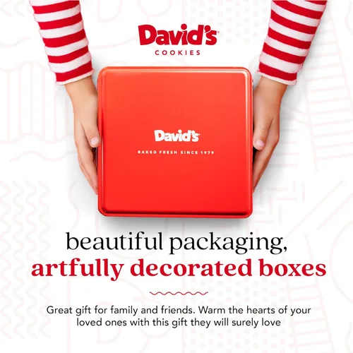 Vista 7 de Latas de galletas frescas y horneadas para regalar de David´s Cookies.