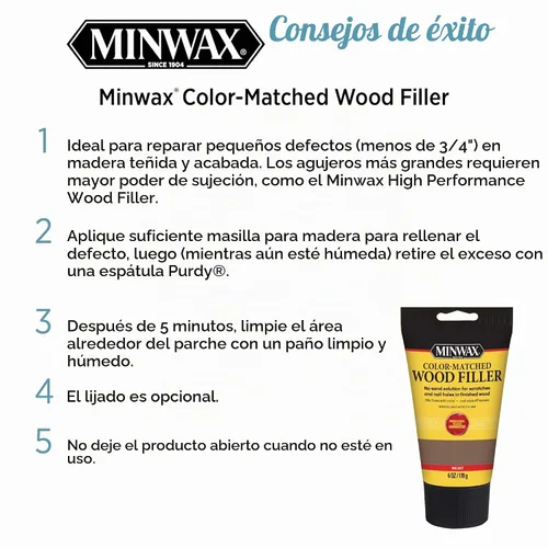 Vista 9 de Minwax Relleno de madera con color, Nogal, 6 onzas (paquete de 8)