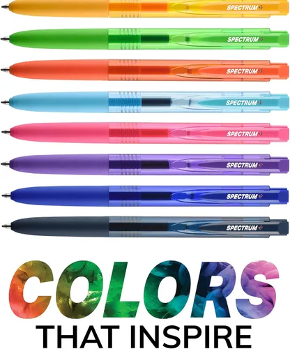 Vista 7 de Uniball Spectrum - Bolígrafos de gel retráctiles, punta media (0.028 in), tinta azul, paquete de 12