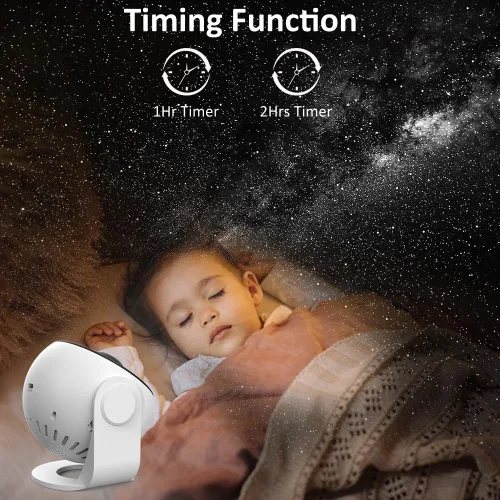 Vista 5 de Proyector de estrellas, proyector de planetario mejorado para dormitorio, proyector educativo de galaxia de audio con 13 discos Galaxy reemplazables