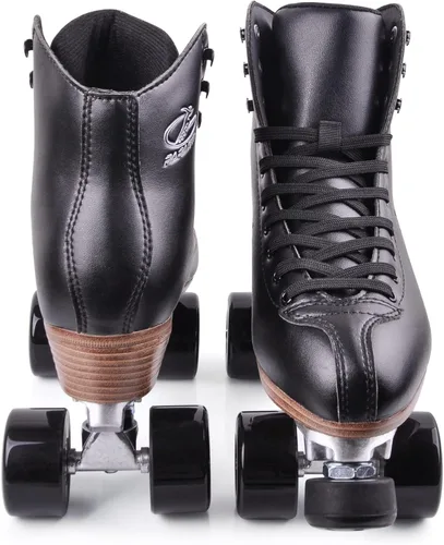 Vista 2 de PAPAISON Patines de ruedas para mujeres y hombres, de lujo de 2 capas de microfibra de cuero de doble fila - Patines clásicos de ruedas para niñas
