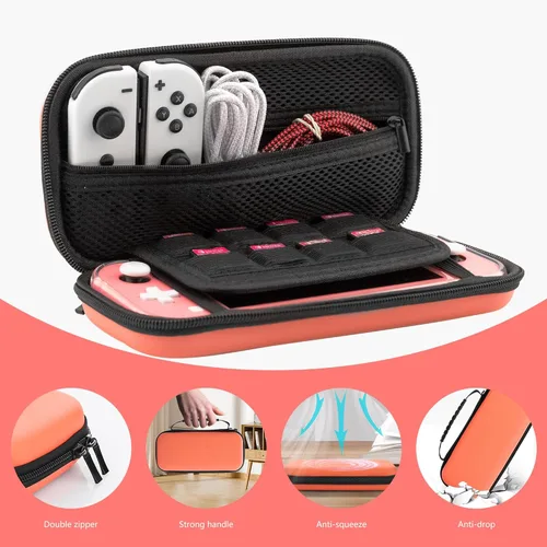 Vista 3 de FANPL Switch Lite Accessories Bundle -Carrying Case for Nintendo Switch Lite ,with 1 Clear Protector Case, 1 Screen Protector and 10 Thumb Grip