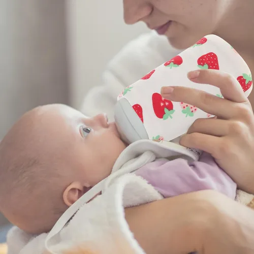Vista 6 de Bolsa calentadora de botellas portátil USB para viajes, cubierta compacta de calefacción de leche con distribución uniforme del calor