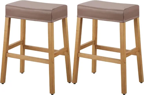 Vista 51 de YISUN Fundas de taburete rectangulares, paquete de 2 fundas elásticas impermeables para asiento de silla de montar, taburetes de bar, sillas de bar