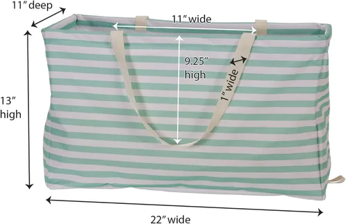 Vista 81 de Household Essentials Bolso de lona Krush con estampado floral blanco y azul, bolsa multiusos para todos los propósitos Floral azul