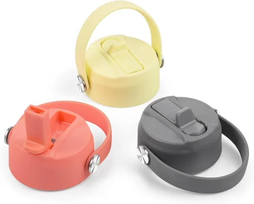Vista 8 de KMN Tapa de popote para boca ancha Hydro Flask, tapas con popote para Hydroflask de boca ancha de 12, 16, 18, 20, 32, 40 onzas, tapa de popote
