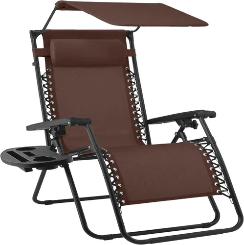 Vista 33 de Best Choice Products Silla reclinable plegable de gravedad cero para exteriores, de patio, para salón al aire libre, con toldo ajustable