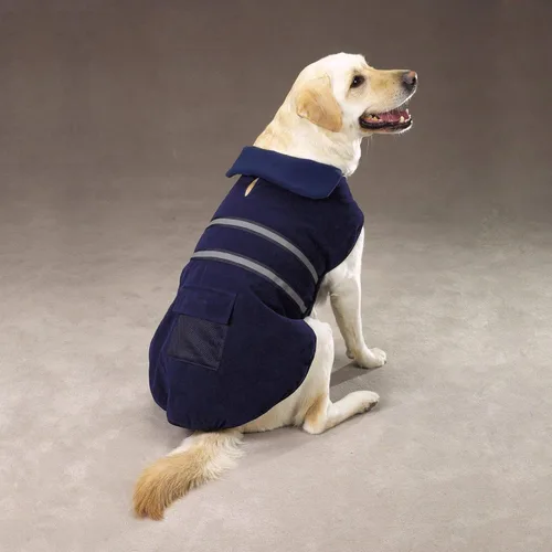 Vista 2 de Chaquetas reflectantes para perros, Casual Canine 12" Small, color verde