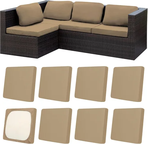 Vista 50 de Fundas de cojín elásticas para patio, fundas de cojín para muebles de patio, fundas de cojín para muebles de patio, protector de muebles lavable