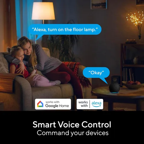 Vista 4 de Enchufe inteligente UTEC, salida de malla Wi-Fi, enchufe inteligente ultra eficiente de 15 A compatible con Alexa, Google Home e IFTTT, no requiere