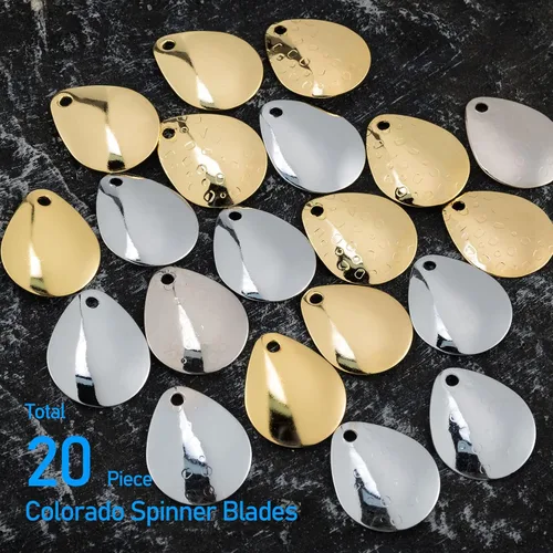 Vista 3 de Dr.Fish Paquete de 140 piezas de kit de fabricación de spinners con 60 cuchillas giratorias Colorado e Indiana Blades Inline Spinner Bait Señuelo