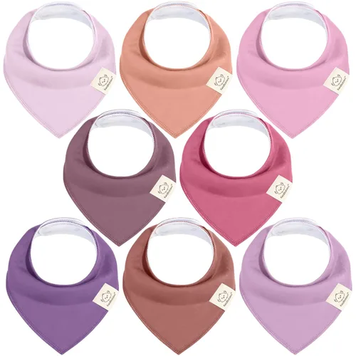 Vista 37 de KeaBabies 8 unidades de baberos tipo bandana orgánicos para niñas - Baberos tipo triángulo súper absorbentes para bebés que babean y están