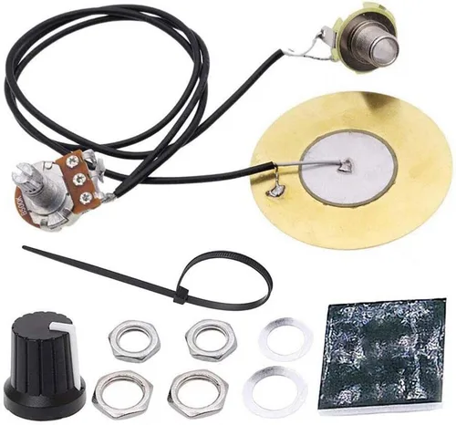 Vista 3 de 4PACKS 50MM Pastilla de guitarra Transductor piezoeléctrico amplificador precableado con salida de 0.250 in