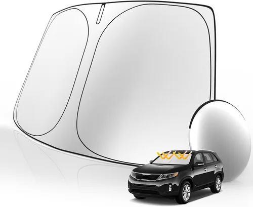 Vista 37 de Parasol para parabrisas, accesorios para parabrisas delantero, protector solar personalizado, diseño de doble capa