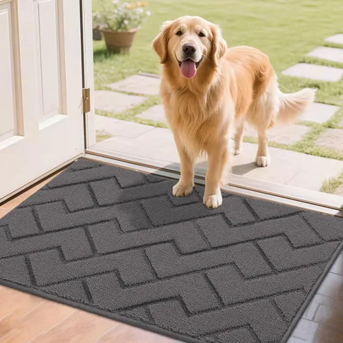 Vista 55 de hicorfe Tapete para puerta delantera para entrada exterior, 20 x 31.5 pulgadas, absorbente, resistente a la suciedad, tapetes de bienvenida