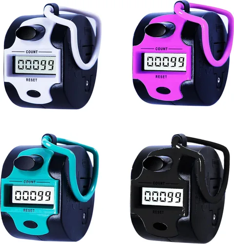 Vista 8 de TESEAS Handy Counter Click Manual Digital Clicker Puntada Contadores Dedo Palma Mecánica Pitch de mano Pantalla electrónica de 5 dígitos Contador