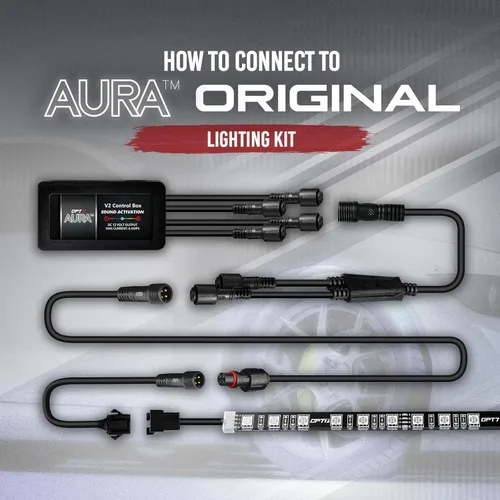 Vista 9 de OPT7 Aura - Paquete de Expansión de Doble Fila, 2 tiras LED RGB multicolor de 12 pulgadas con divisores y cables de extensión