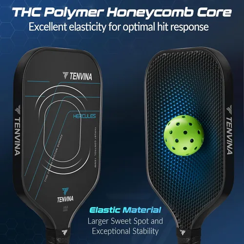 Vista 3 de TENVINA Pickleball Paddles, Multi-Layer T700SC Textured Carbon Fiber Pickleball Paddle, 4-Types of Shapes and Thicknesses, Strong Spin & Power