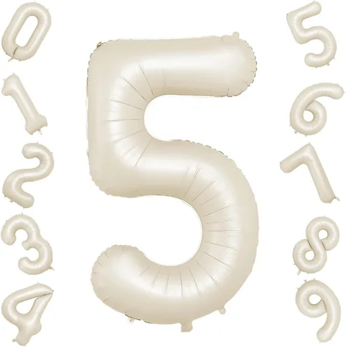 Vista 52 de Biapian Globo de papel de aluminio gigante crema A de 40 pulgadas, globos grandes A de aluminio con helio para cumpleaños, baby shower, boda