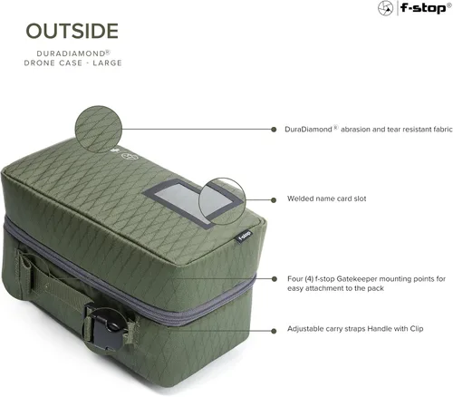 Vista 2 de f-stop Funda acolchada grande para drones, protección de transporte resistente a la intemperie para drones compactos DJI Air, Mavic, Mini, Autel EVO
