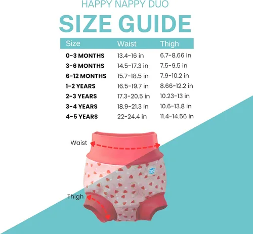 Vista 7 de Splash About Baby Happy Nappy Duo Swim Diaper for Babies and Toddlers