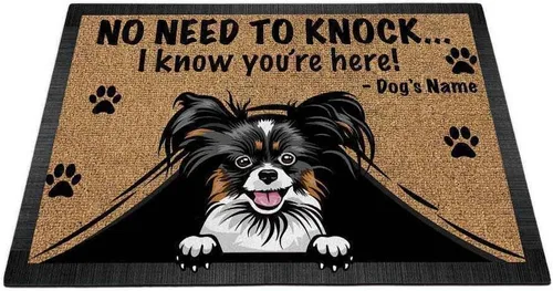 Vista 9 de Felpudo personalizado Peeking Dog Labrador No Need to Knock I Konw You're Here 23.6 x 15.7 pulgadas