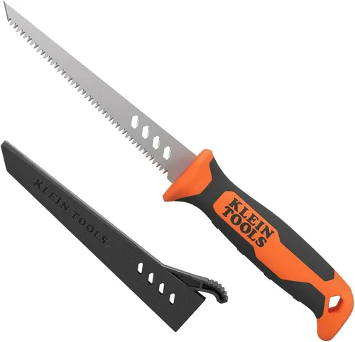 Vista 11 de Klein Tools 31737 Sierra Plegable de Punzón / Sierra de Mano para Paneles de Yeso con Bloqueo a 180 y 125 Grados y Orificio de Sujeción