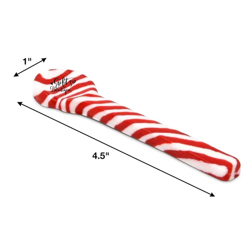 Vista 4 de Cucharas de caramelo de menta de Navidad de Gift Boutique 12 paquetes de caramelos comestibles de menta en bastón envueltos individualmente