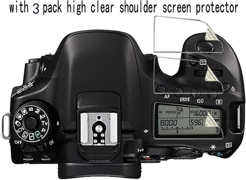 Vista 2 de Protector de pantalla de vidrio compatible con cámara digital SLR Canon EOS 90d 80d 70d, debous de vidrio templado antiarañazos, película protectora