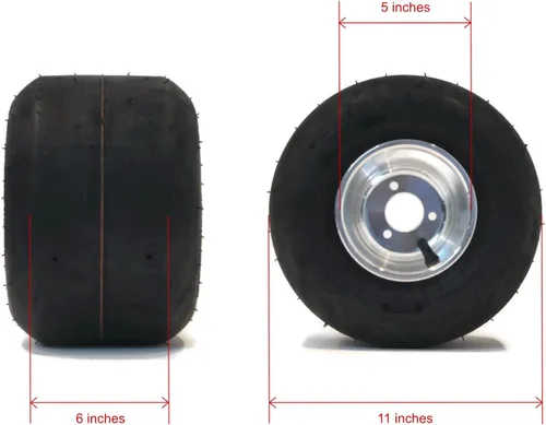 Vista 3 de The ROP Shop Kit de eje de 40 pulgadas para bicicletas Trike Drift incluye (2) neumáticos Go Kart de 11 x 6.00-5