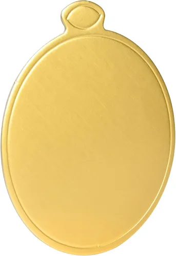 Vista 3 de 200 piezas de cartón dorado redondo, base de magdalena de mousse de 3.5 pulgadas, tablero de papel de postre para pasteles, platos de postre, base