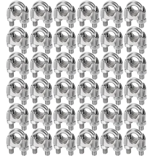 Vista 6 de Venforze Abrazadera de cuerda de alambre de 12PCS M3 1/8 "pulgadas, abrazaderas de cable de alambre de acero inoxidable 304 M3