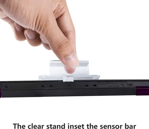 Vista 3 de Aokin Barra de sensor para Wii barra de sensor de rayos infrarrojos con cable de repuesto para consola Nintendo Wii y Wii U incluye soporte