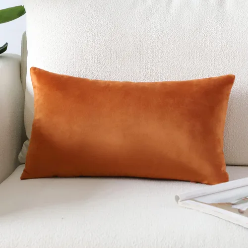 Vista 33 de Artscope Fundas de almohada de terciopelo de lujo, fundas de almohada rectangulares decorativas, fundas de cojín suaves y sólidas para sofá