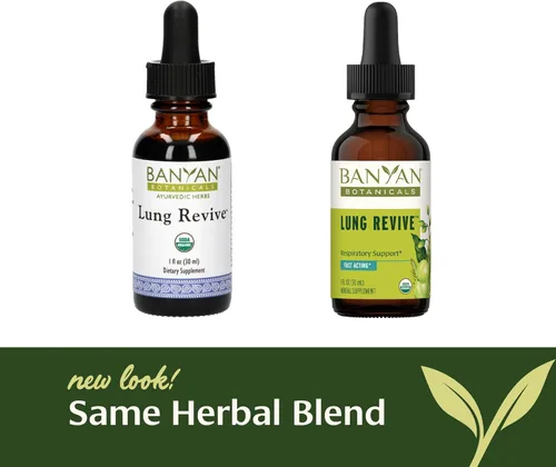 Vista 5 de Banyan Botanicals Extracto líquido de Lung Revive - Suplemento orgánico para la salud pulmonar - Soporte respiratorio de acción rápida para el pecho