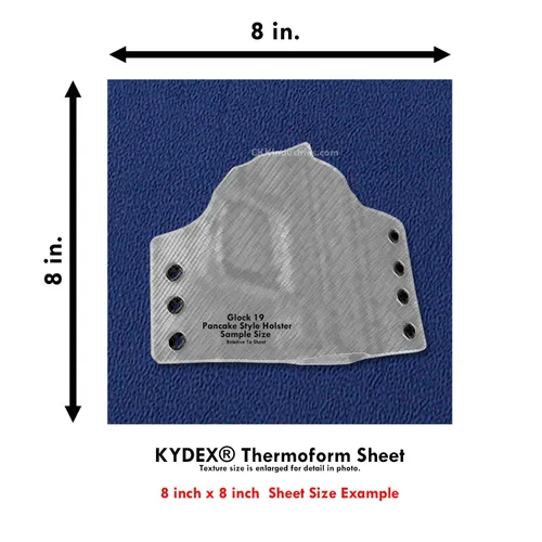 Vista 187 de Hoja de Termoformado Kydex - (Textura P1) - (Espesor de 0,15 cm) - (20,3 cm x 20,3 cm) - (Gris Barco) - (2 Hojas) - Para Hacer Fundas DIY, Armadura