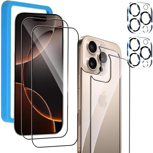 Vista 7 de 2 protectores de pantalla de privacidad para iPhone 15 Pro de 6.1 pulgadas, vidrio templado de 6.1 pulgadas, instalación automática de eliminación